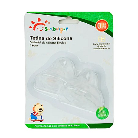 Tetina silicon rotunda 0-24 luni 2 bucati 31009 - SunDelight