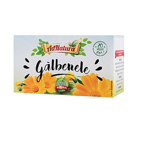 Ceaiuri - Ceai galbenele flori, 1 g 20 pliculete - AdNatura