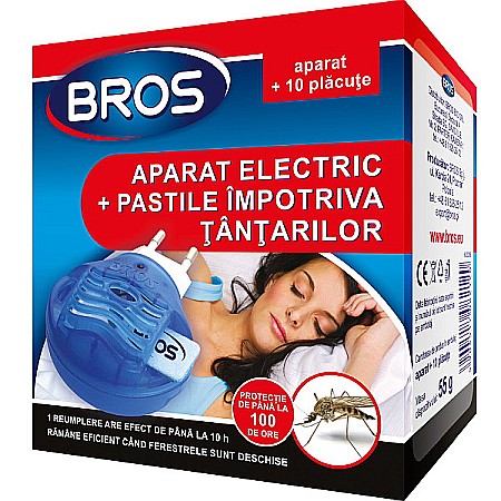 Protectie Anti-insecte - Aparat electric + 10 pastile tantari - Bros