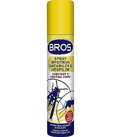 Protectie Anti-insecte - Spray impotriva tantarilor si viespilor pentru copii, 90 ml - Bros