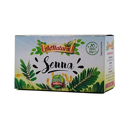 Ceaiuri - Ceai frunze senna, 1.5 g 20 pliculete - AdNatura