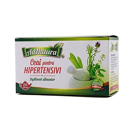 Ceaiuri - Ceai pentru hipertensivi, 1.5 g 20 pliculete - AdNatura