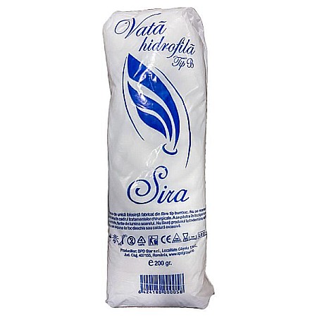 Comprese si Plasturi pentru Rani - Sira vata hidrofila B, 200g - Dr. Family