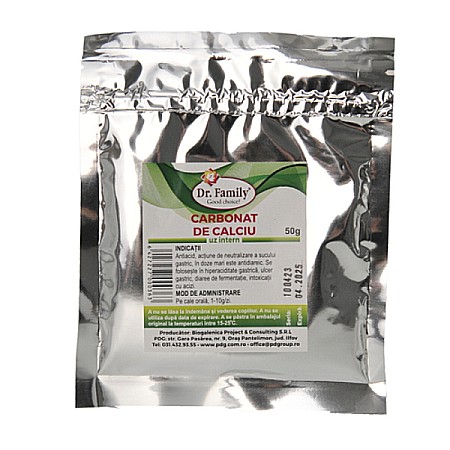 Antiacide - Carbonat de Calciu, 50 g - Dr. Family