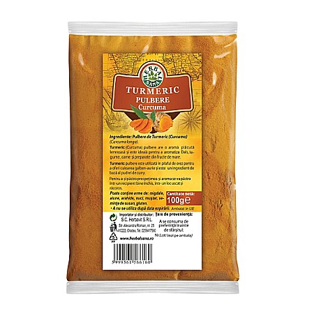 Turmeric pudra, 100 g - Herbavit