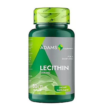 Circulatie - Lecitina 1200 mg, 30 capsule - Adams