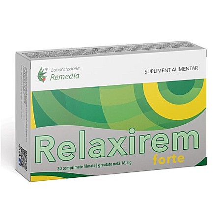 Antistres - Relaxirem Forte, 2 Blistere x 15 Comprimate - Remedia