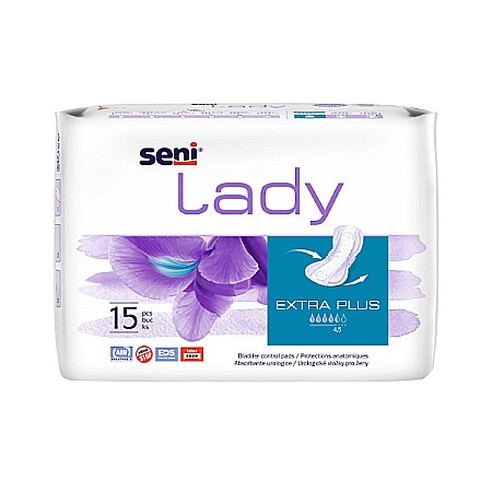 Absorbante si Tampoane - Absorbante Seni Lady Extra Plus, 4.5 picaturi 15 bucati - Seni