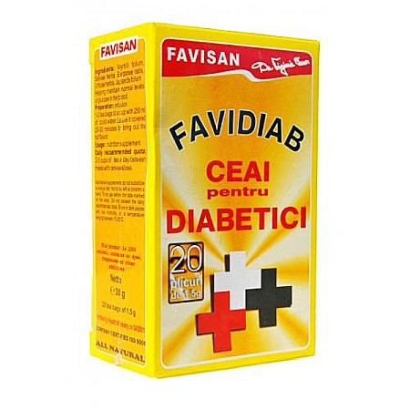 Metabolism - Ceai pentru diabetici, 20 plicuri x 1.5 g - Favisan