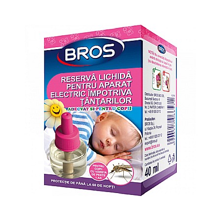 Protectie Anti-insecte - Rezerva lichida pentru aparat electric tantari pentru copii, 40 ml - Bros