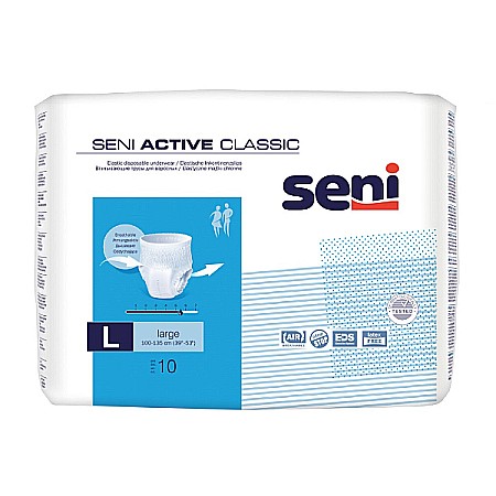 Incontinenta Urinara - Scutece tip chilot Active Classic marimea L, 10 bucati - Seni