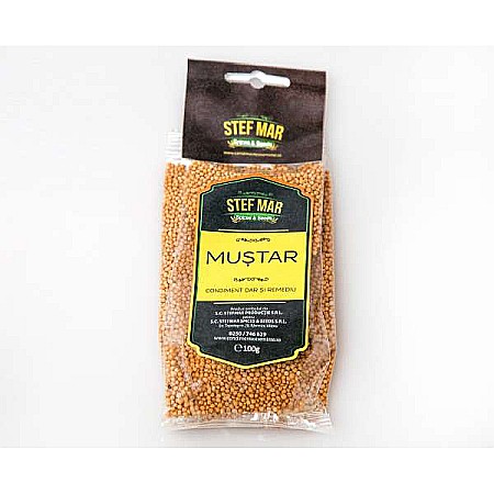 Seminte si Fructe Uscate - Mustar boabe, 100 g - Stefmar