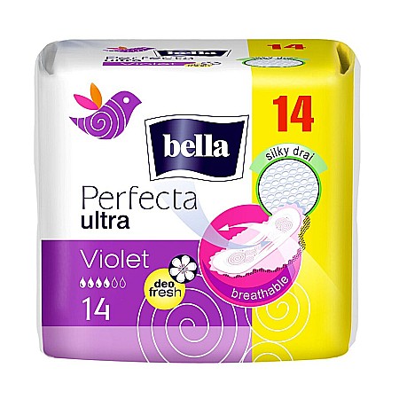 Ingrijire Intima - Absorbante Perfecta Slim Violet, 14 bucati - Bella