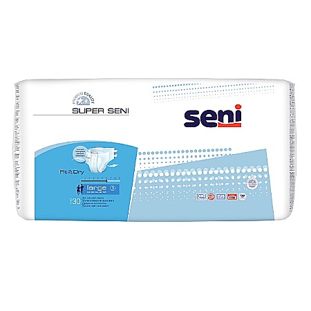 Ingrijire Intima - Scutece cu Sistem Inchis Seni Super, Large, 30 bucati - Seni