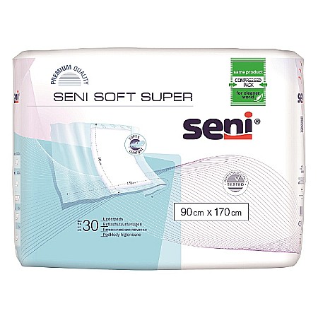 Incontinenta Urinara - Aleze de Protectie Seni Soft Super, 90 cm x 170 cm, 30 bucati - Seni