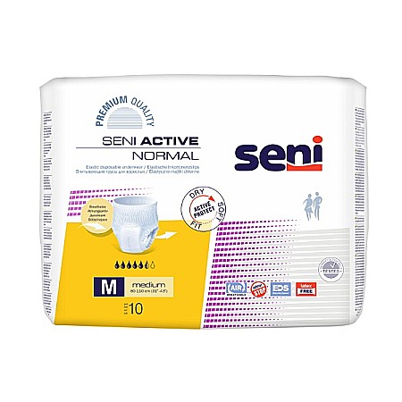 Incontinenta Urinara - Chilot Elastic Absorbant Seni Active Normal, Medium, 10 bucati - Seni