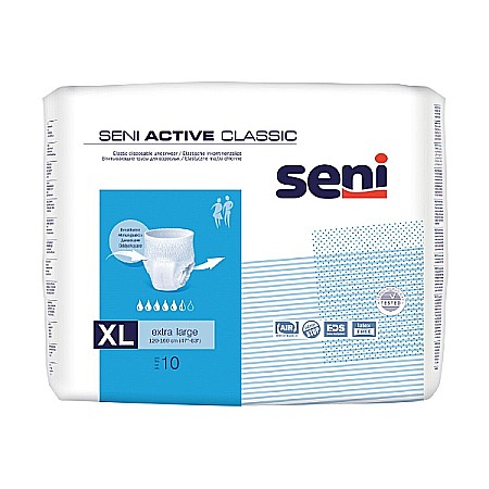 Ingrijire Intima - Chilot Elastic Absorbant Seni Active Classic, Extra Large, 10 bucati - Seni