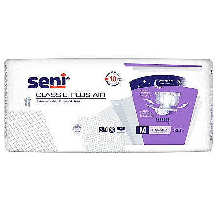 Incontinenta Urinara - Scutece Adulti Seni Classic Plus Air, Medium, 30 bucati - Seni