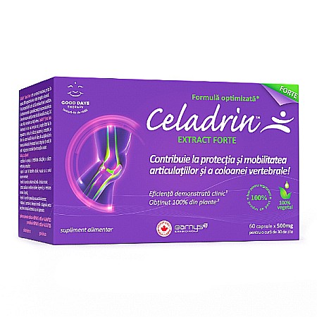 Reumatologie si Traumatisme - Celadrin Extract Forte, 500 mg, 60 Capsule - Good Days Therapy