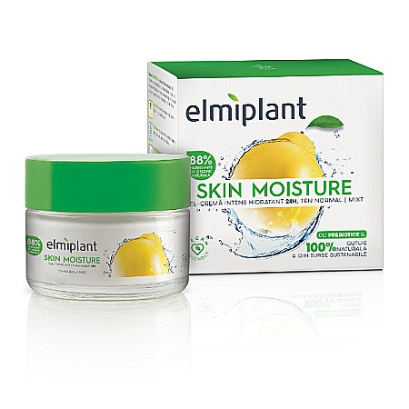 Ingrijire Fata - Gel-Crema Intens Hidratant de Zi pentru Ten Normal si Mixt Skin Moisture, 50 ml - Elmiplant