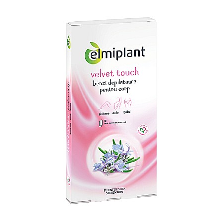 Ingrijire Corp - Benzi depilatoare pentru corp Velvet Touch, 12 benzi - Elmiplant