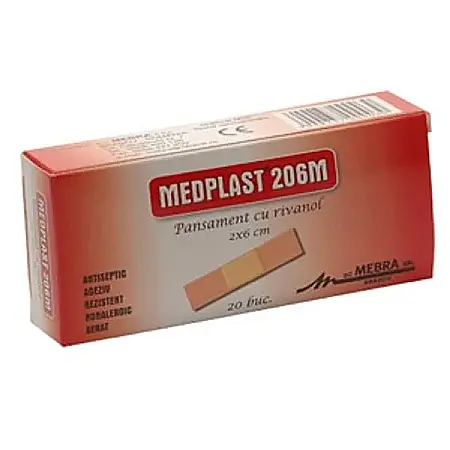 Comprese si Plasturi pentru Rani - Medplast 206M (2x6cm), 20 bucati - Mebra Brasov