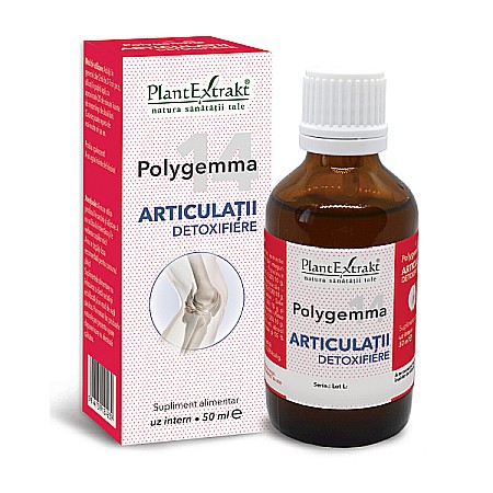 Tincturi si Gemoderivate - Polygemma nr. 14 - Articulatii detoxifiere, 50 ml - PlantExtrakt