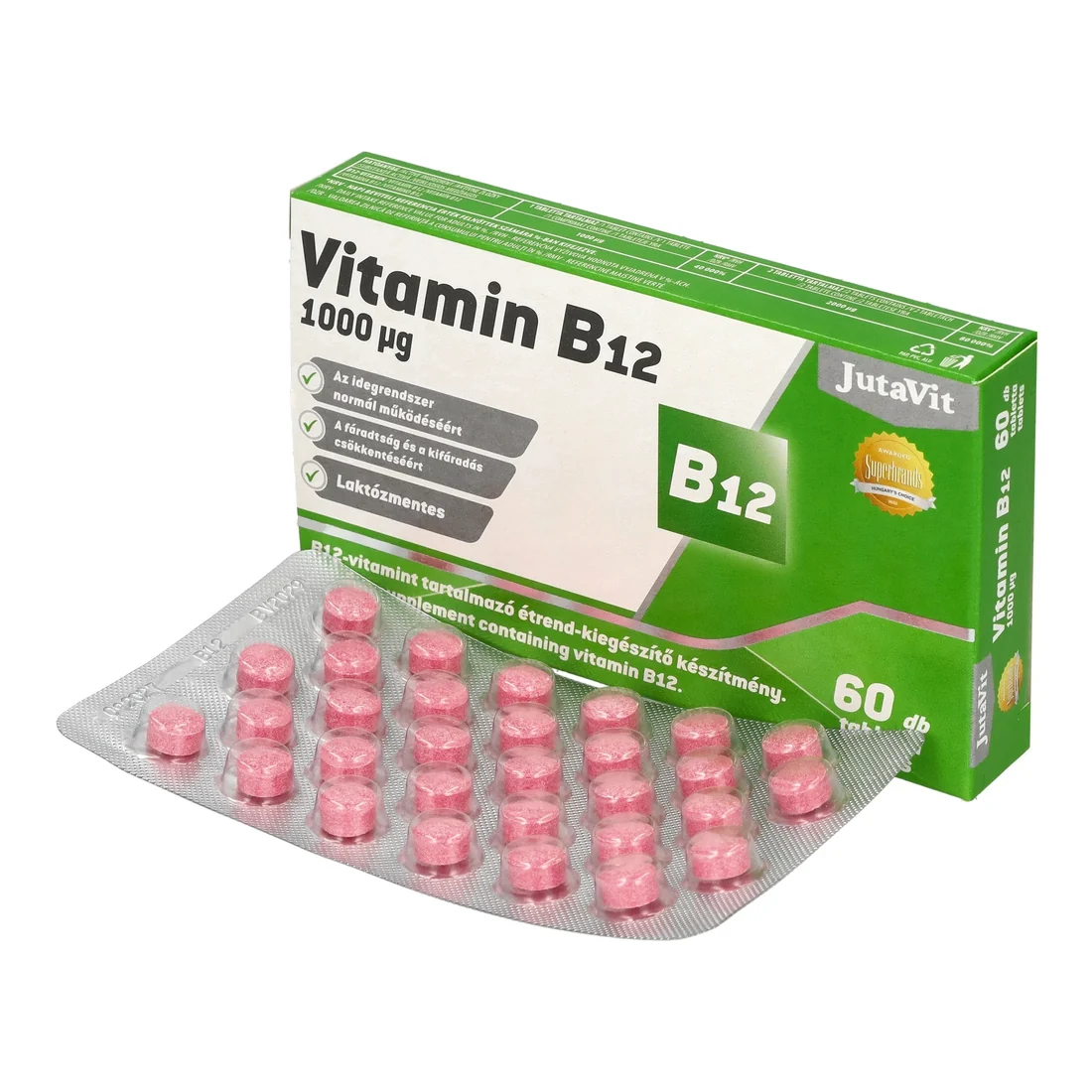 Imunitate Adulti - Vitamina B12 1000 μg 60 Tablete, JutaVit