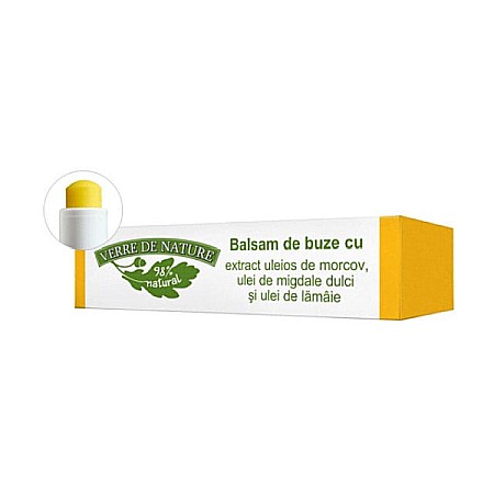 Ingrijire Buze - Balsam de buze cu extract uleios de morcovi, ulei de migdale si ulei de lamaie, 4.8 g - Manicos