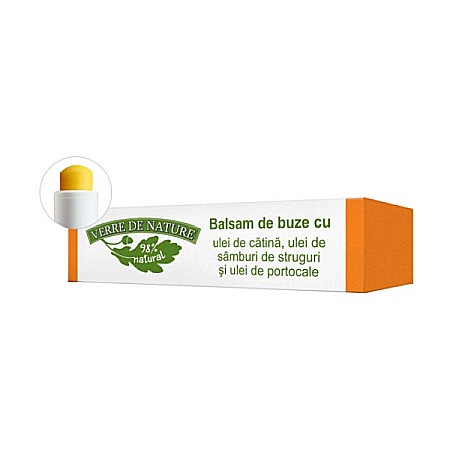 Ingrijire Buze - Balsam de buze cu ulei de catina, ulei din samburi de struguri si ulei de portocale, 4.8 g - Manicos