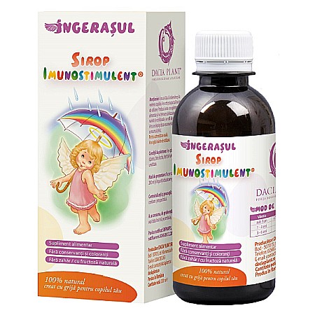 Siropuri Raceala si Gripa - Ingerasul imunostimulent sirop +0 luni, 200 ml - Dacia Plant