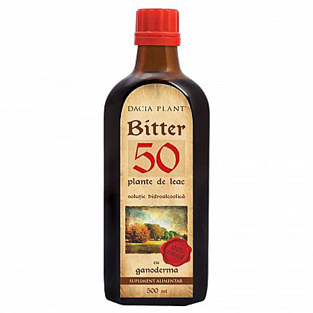 Tincturi - Bitter 50 plante cu ganoderma, 200 ml - Dacia Plant