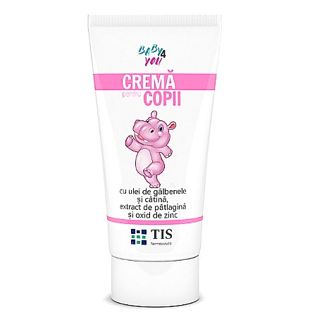 Preventie si Ingrijire Eritem Fesier - Crema pentru Copii cu Ulei de Catina Baby 4 You, 50 ml - Tis Farmaceutic