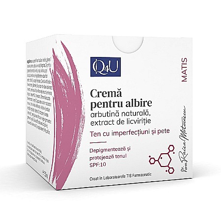 Ingrijire Fata - Crema pentru Albire Matis Q4U, 50 ml - Tis Farmaceutic