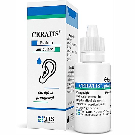 Afectiuni Ale Urechii - Ceratis picaturi auriculare, 20 ml - Tis Farmaceutic