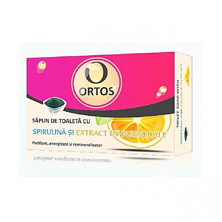 Sapun - Sapun cu spirulina si portocale, 100 g - Ortos
