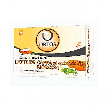 Sapun - Sapun cu lapte de capra si extract de morcovi, 100 g - Ortos