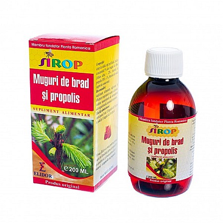 Siropuri de Tuse - Sirop de Muguri de Brad si Propolis, 200 ml - Elidor