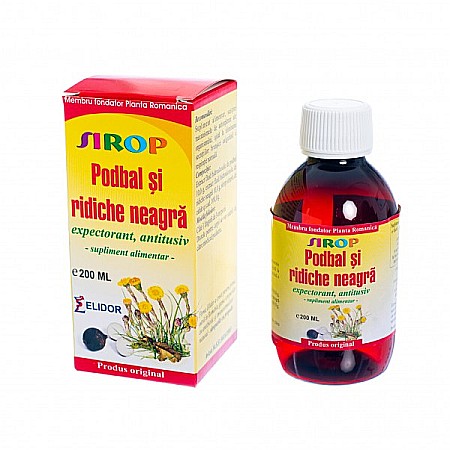 Siropuri de Tuse - Sirop Podbal si Ridiche Neagra, 200 ml - Elidor