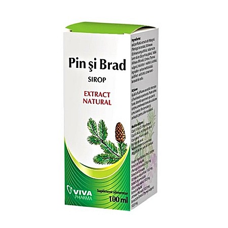 Siropuri de Tuse - Sirop natural din muguri de pin si brad, 100 ml - Vitalia