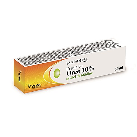 Crema cu uree 30% si ulei de masline Santaderm, 50 ml - Viva Pharma