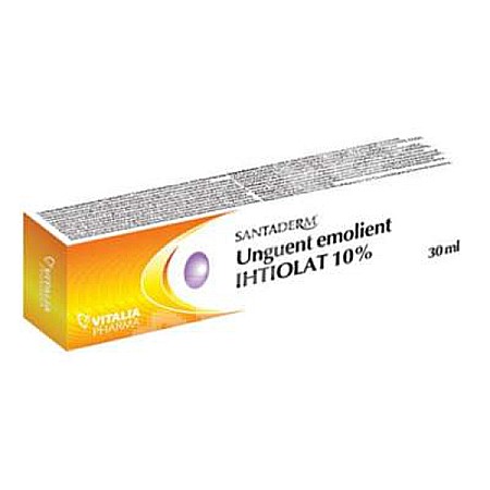 Unguente - Unguent emolient ihtiolat 10% Santaderm, 30 ml - Viva Pharma
