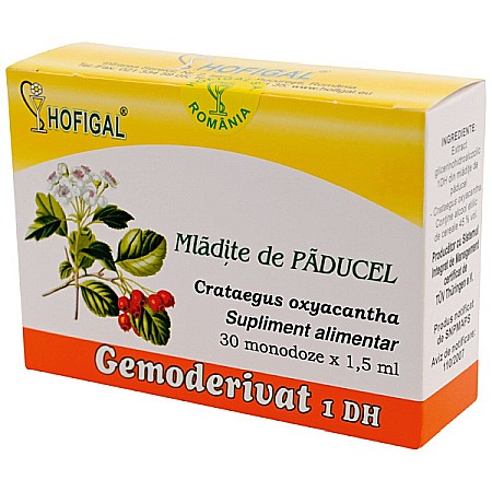 Tincturi si Gemoderivate - Mladite de paducel gemoderivat, 30 monodoze - Hofigal