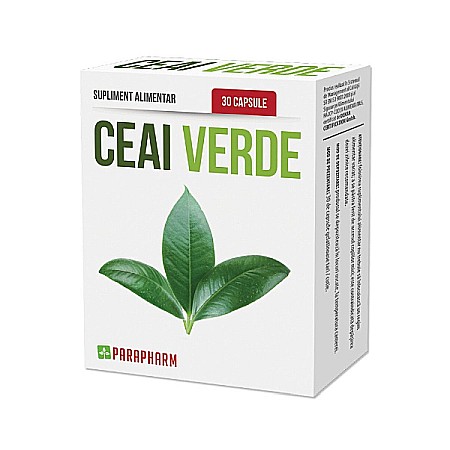 Controlul Greutatii - Ceai Verde, 30 capsule - Parapharm
