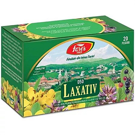 Ceai laxativ, D50, 20 plicuri - Fares