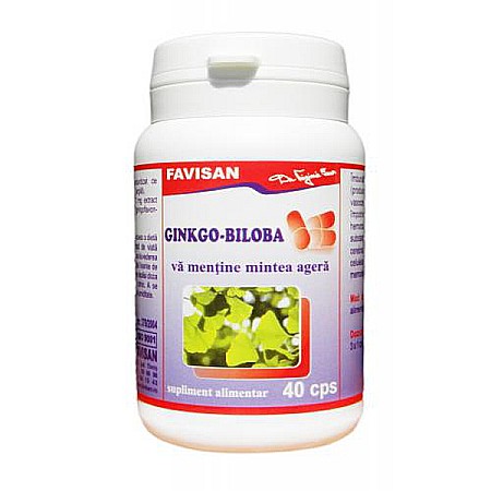 Circulatie - Ginkgo Biloba, 40 capsule - Favisan