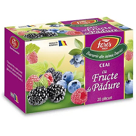 Ceaiuri - Ceai fructe de padure, Aromfruct, 20 plicuri - Fares