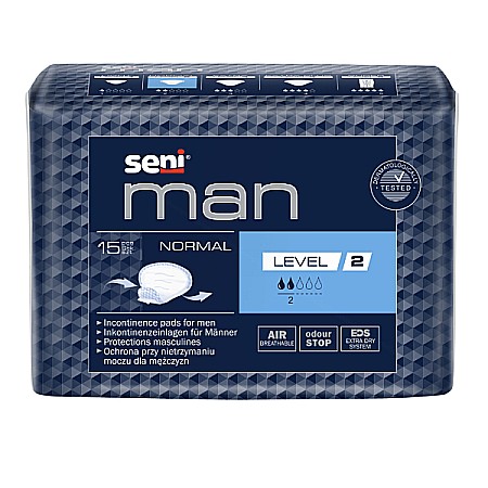 Incontinenta Urinara - Absorbante barbati Man Normal Level 2, 15 bucati - Seni