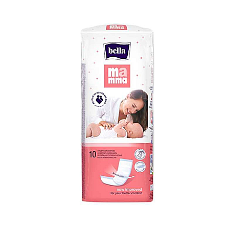 Ingrijire Intima - Absorbante Ginecologice Mamma pentru Lauzie 34, 11 cm, 10 bucati - Bella