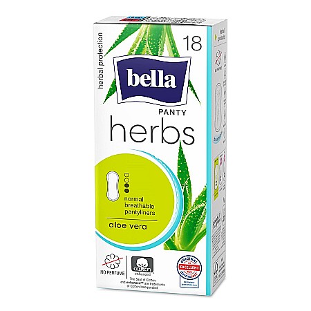 Absorbante si Tampoane - Absorbante Zilnice cu Aloe Vera Panty Herbs, 18 bucati – Bella